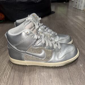 Nike Silver and Cream Women's Sneakers